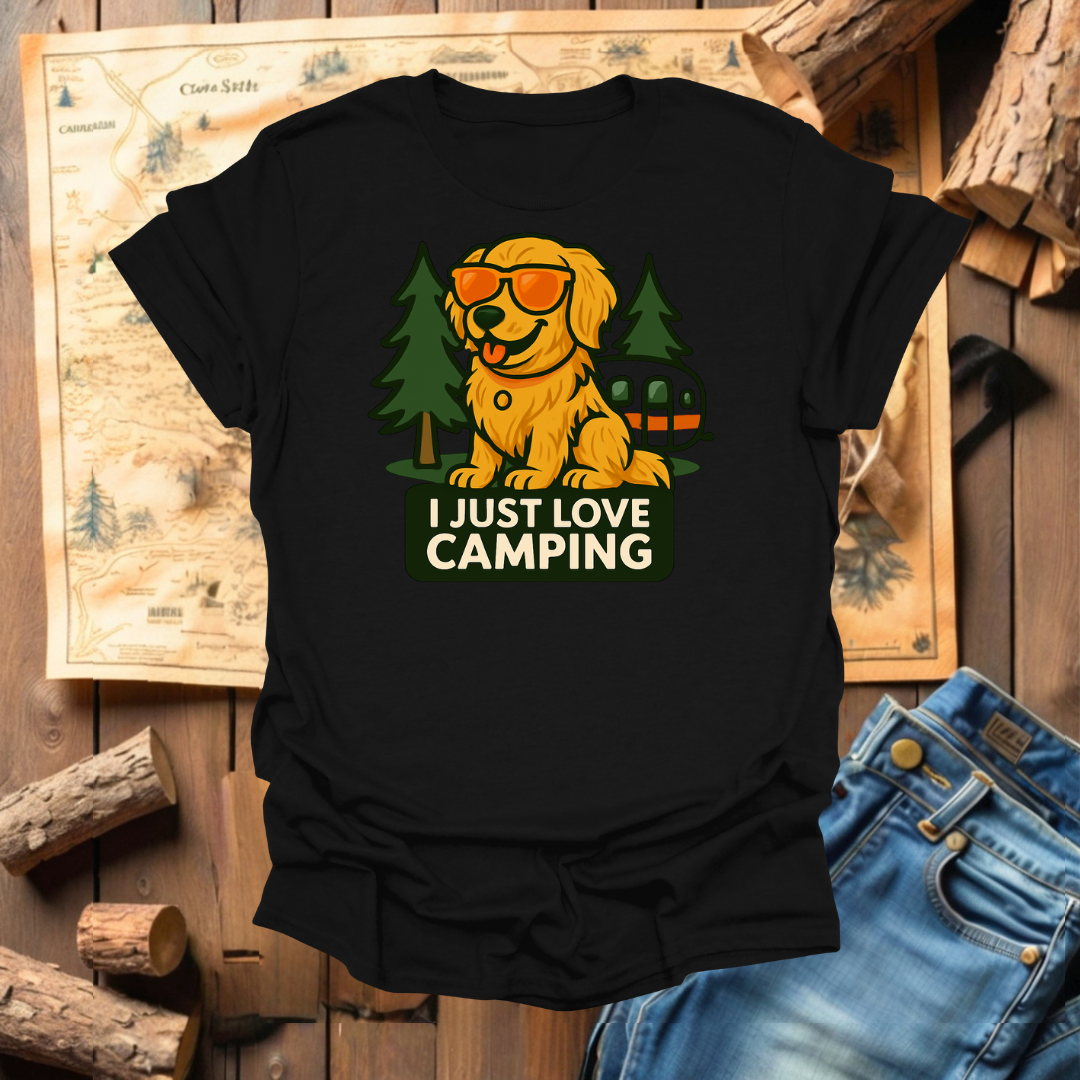 #332 I Just Love Camping (Golden Retriever)