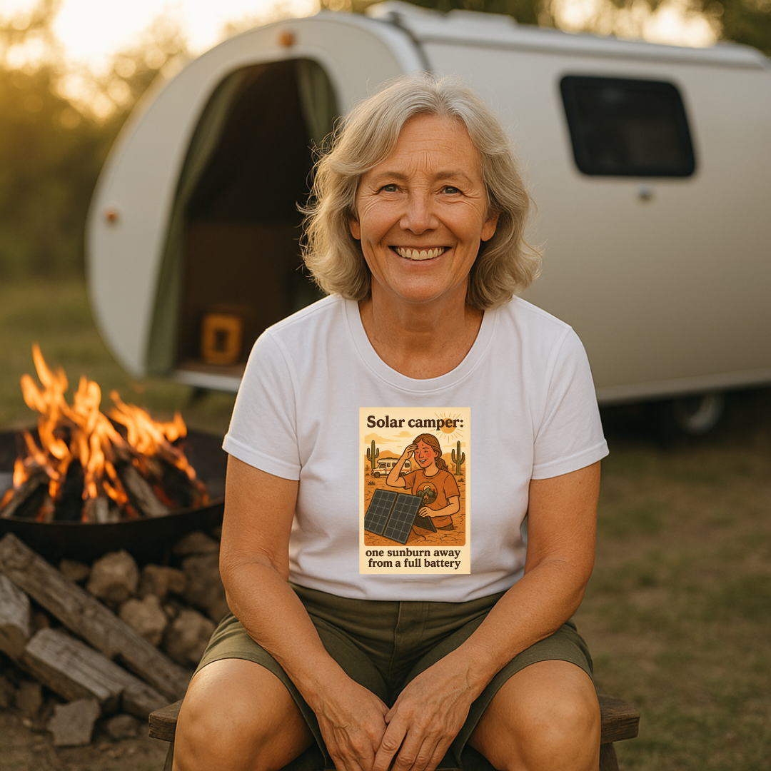 #223 Solar Camper One Sunburn Away (woman)