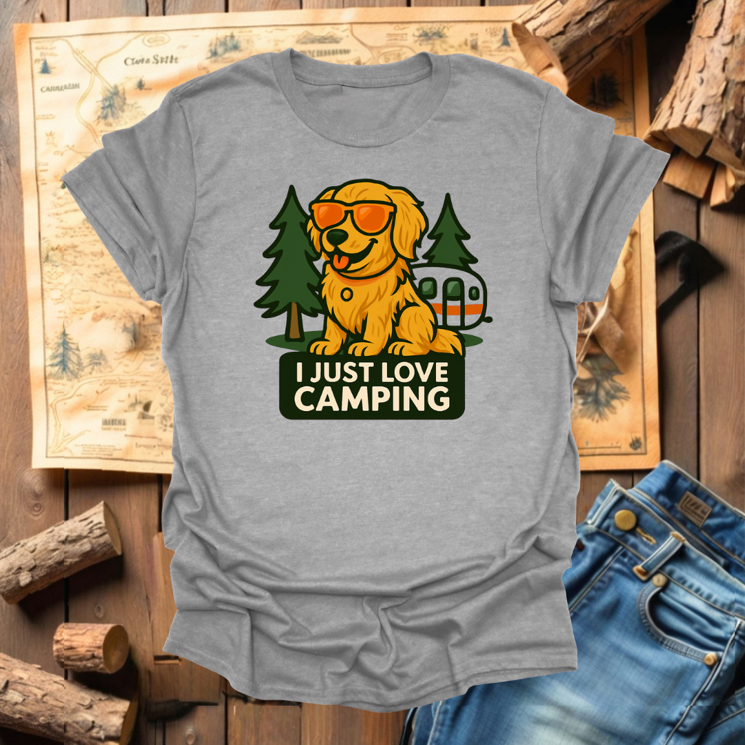 #332 I Just Love Camping (Golden Retriever)