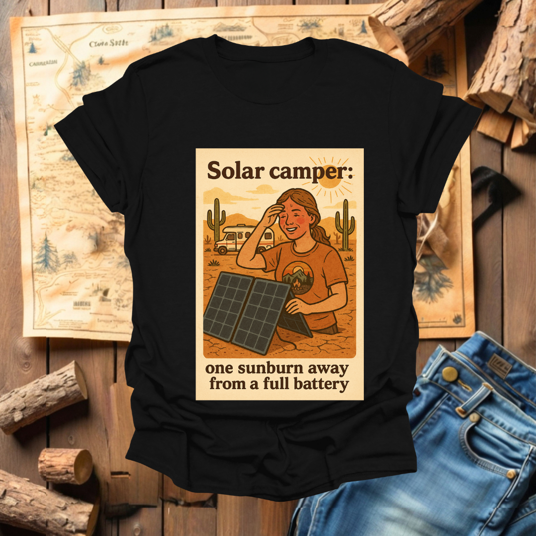 #223 Solar Camper One Sunburn Away (woman)