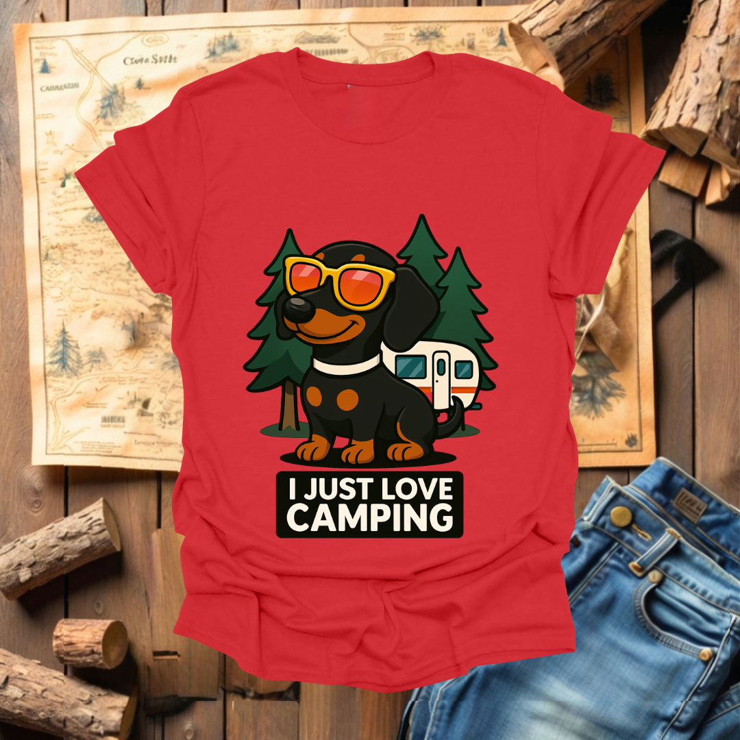 #321 I love Camping (Dachshund)