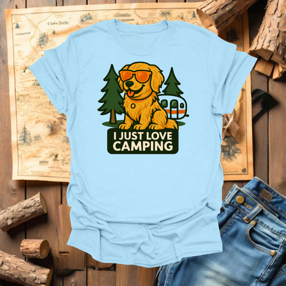 #332 I Just Love Camping (Golden Retriever)