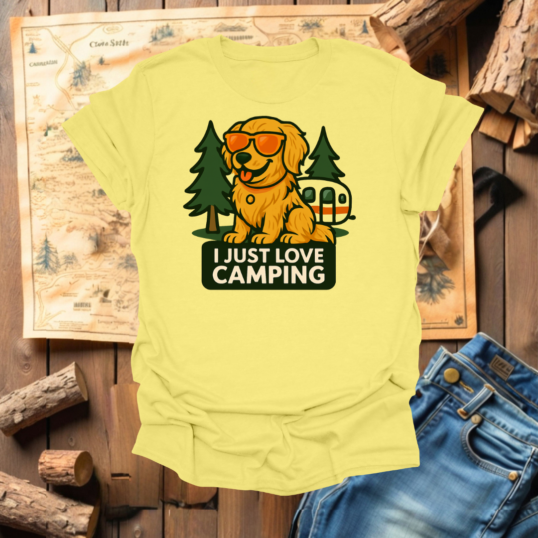 #332 I Just Love Camping (Golden Retriever)