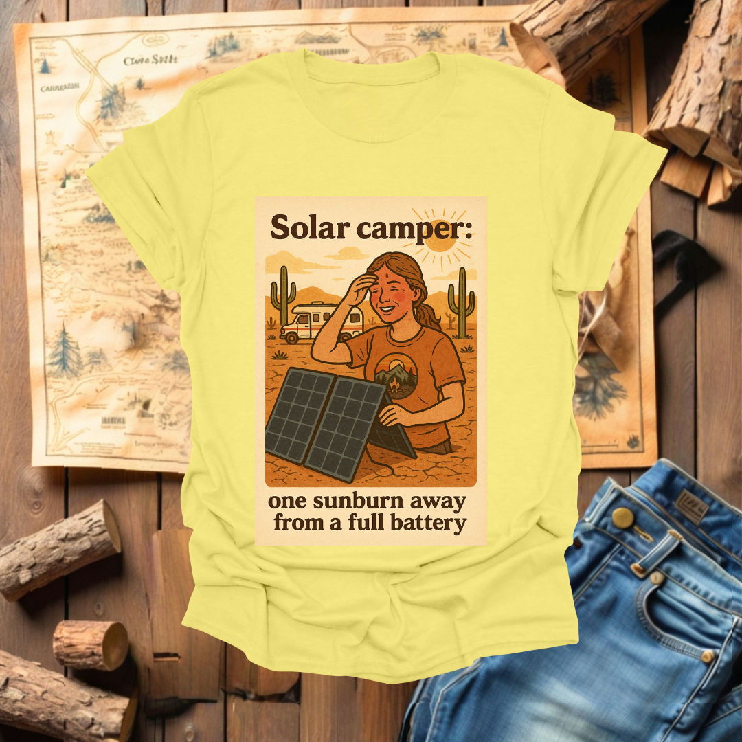 #223 Solar Camper One Sunburn Away (woman)